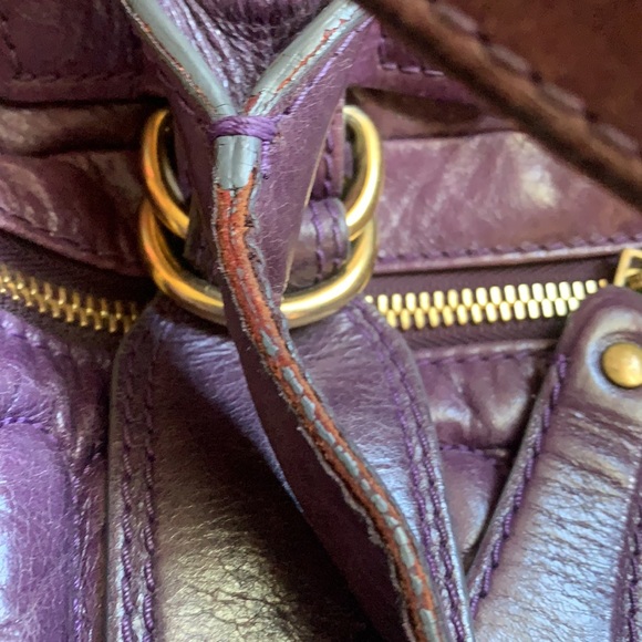 Vintage Chloe Purple Leather Shoulder Bag - Picture 13 of 16